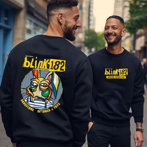 Blink-182 October 4, 2023 Barcelona Spain Tour  Sweatshirt 2 Sided